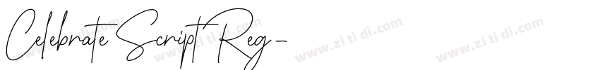 Celebrate Script Reg字体转换